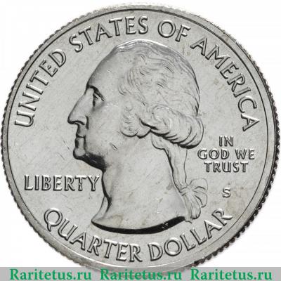 25 центов (квотер, 1/4 доллара, quarter dollar) 2017 года S Эллис США proof