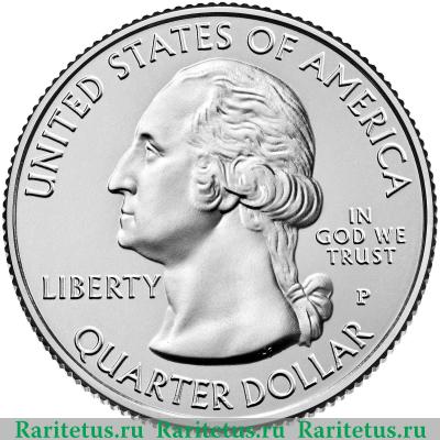 25 центов (квотер, 1/4 доллара, quarter dollar) 2018 года P Живописные скалы США