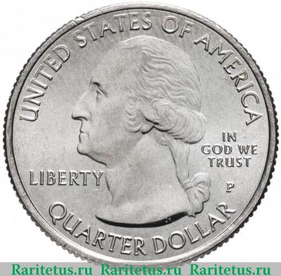 25 центов (квотер, 1/4 доллара, quarter dollar) 2018 года P Камберленд США