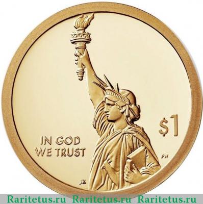 1 доллар (dollar) 2018 года S Первый патент США
