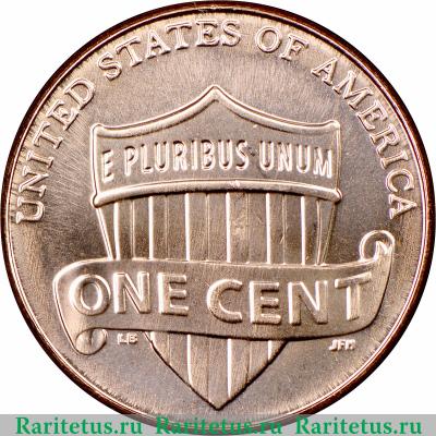 Реверс монеты 1 цент (cent) 2017 года D  США
