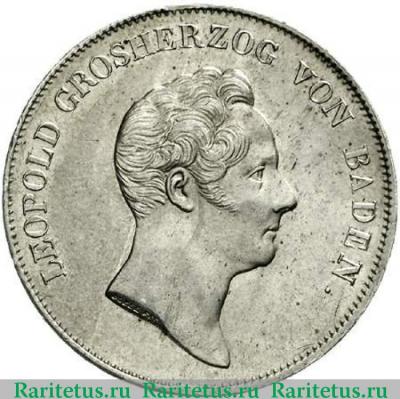 1 талер (кроненталер, kronenthaler) 1833 года   Баден