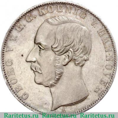 2 талера - 3 1/2 гульдена (двойной талер, doppelthaler) 1855 года   Ганновер