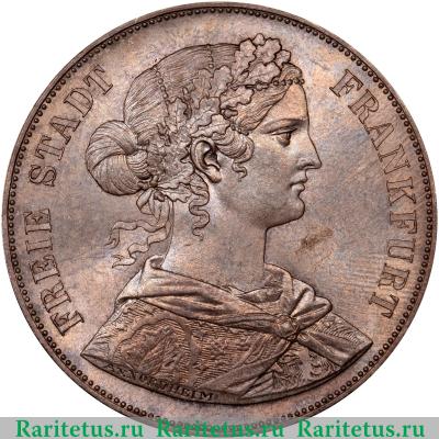 2 талера (союзных талера, vereinsthaler) 1861 года   Франкфурт