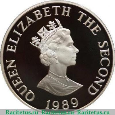 2 фунта (pounds) 1989 года   Олдерни proof