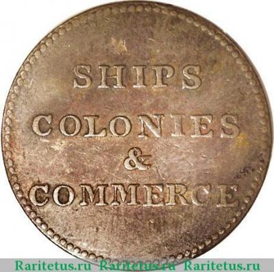 Реверс монеты 1/2 пенни (half penny) 1830 года   Остров Принца Эдуарда