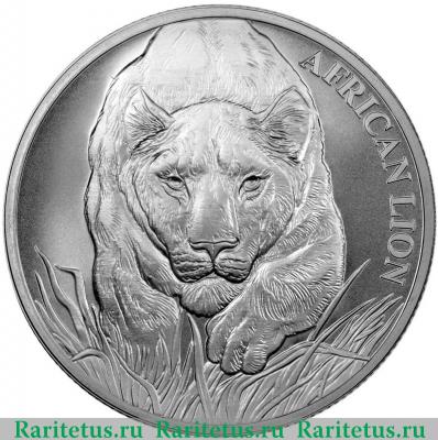 Реверс монеты 5000 франков (francs) 2017 года   Чад