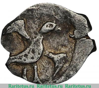 полушка Михаила Федоровича чекан Москвы 1613-1645 годов  птица вправо/вязь