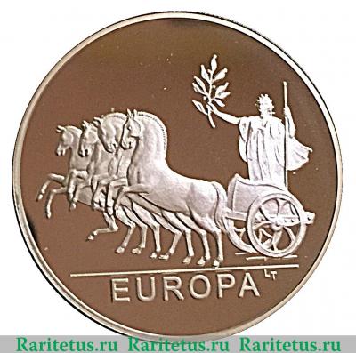 Реверс монеты 10 динеров 2001 года   Андорра