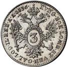 Реверс монеты 3 крейцера 1835-1836 годов   Австрия