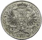 Реверс монеты 17 крейцеров 1750-1765 годов   Австрия