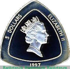 3 доллара 1997 года   Бермуды