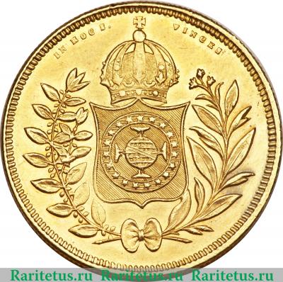 Реверс монеты 10000 рейсов 1833-1840 годов   Бразилия
