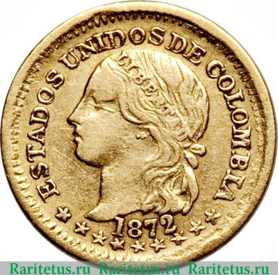 1 песо 1871-1878 годов   Колумбия