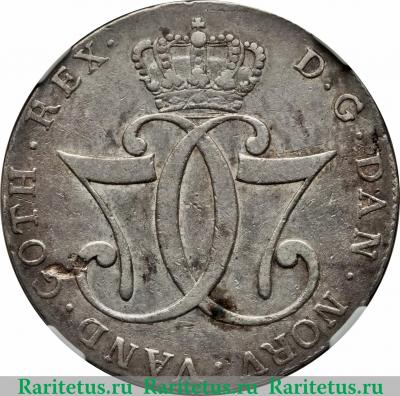 1 спесие далер 1776-1780 годов   Дания