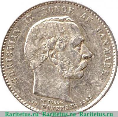 2 кроны 1888 года   Дания