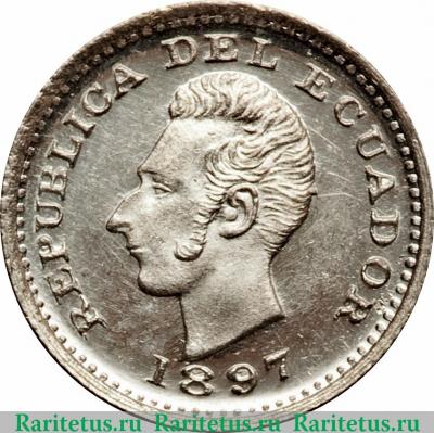 ½ десимо 1893-1915 годов   Эквадор