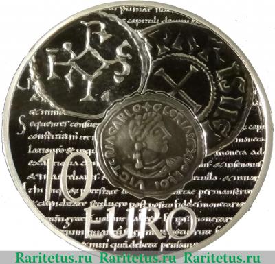 Реверс монеты 10 евро 2014 года   Франция
