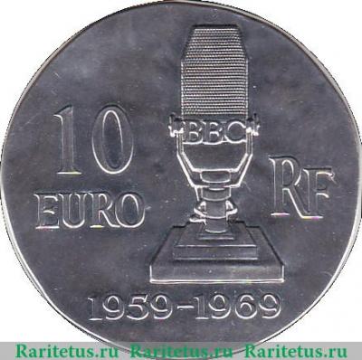 Реверс монеты 10 евро 2015 года   Франция