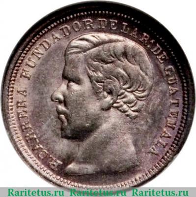 ½ реала 1867-1869 годов   Гватемала