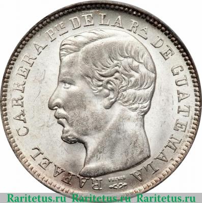 4 реала 1863-1865 годов   Гватемала