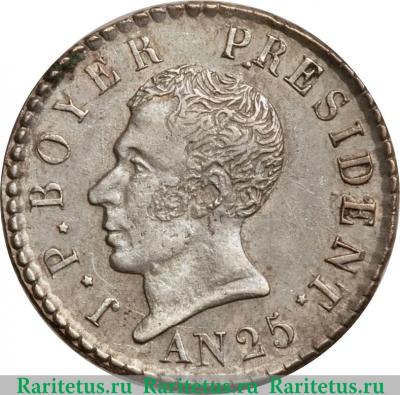 25 сантимов 1827-1834 годов   Гаити