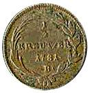 Реверс монеты ½ крейцера 1780-1790 годов   Австрия