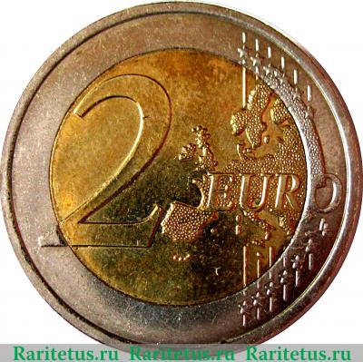 Реверс монеты 2 евро 2008 года   Бельгия