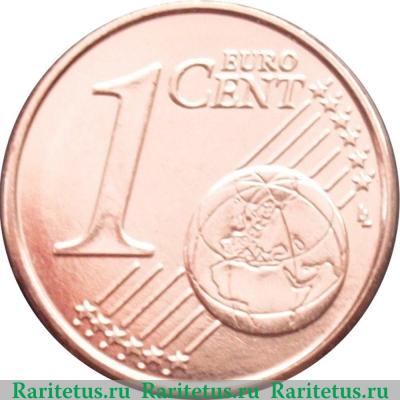 Реверс монеты 1 евроцент 2014-2019 годов   Бельгия