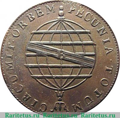Реверс монеты 80 рейсов 1818 года   Бразилия