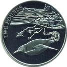 Реверс монеты 2 фунта 2016 года   Британская антарктическая территория