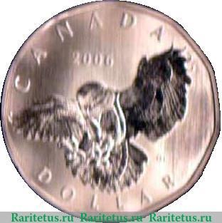 Реверс монеты 1 доллар 2006 года   Канада