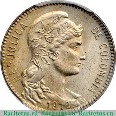 1 песо (papel moneda) 1907-1916 годов   Колумбия
