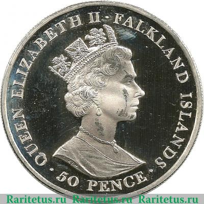 50 пенсов 2001 года   Фолклендские острова