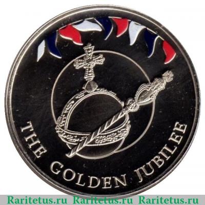 Реверс монеты 50 пенсов 2002 года   Фолклендские острова
