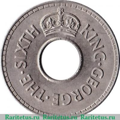 ½ пенни 1949-1952 годов   Фиджи