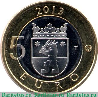 Реверс монеты 5 евро 2013 года   Финляндия