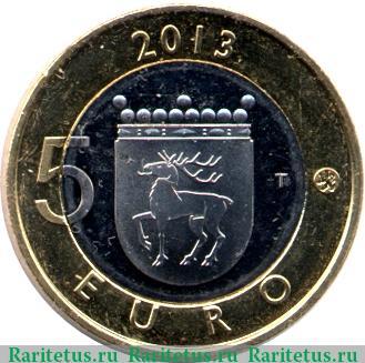 Реверс монеты 5 евро 2013 года   Финляндия