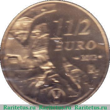 Реверс монеты 1½ евро 2012 года   Франция
