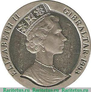 1 крона 1993 года   Гибралтар