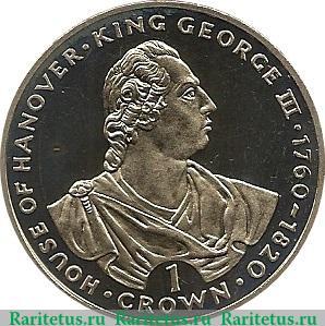 Реверс монеты 1 крона 1993 года   Гибралтар