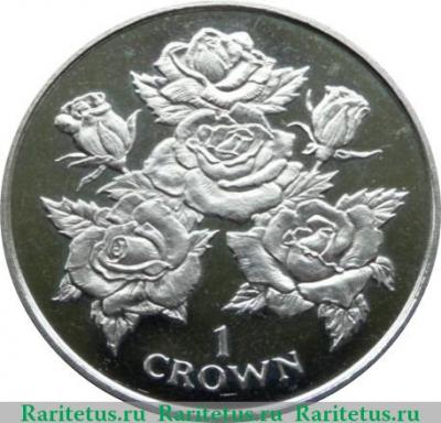 Реверс монеты 1 крона 1996 года   Гибралтар