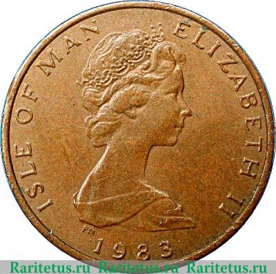 ½ пенни 1980-1983 годов   Остров Мэн