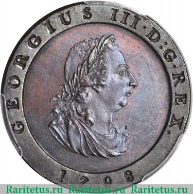 ½ пенни 1798-1813 годов   Остров Мэн