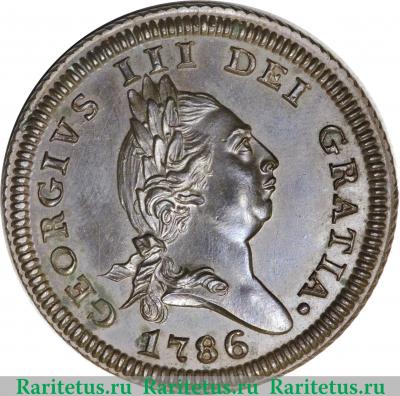 1 пенни 1786 года   Остров Мэн