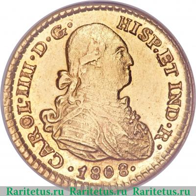 1 эскудо 1792-1808 годов   Мексика