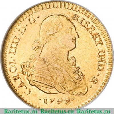 2 эскудо 1791-1808 годов   Мексика