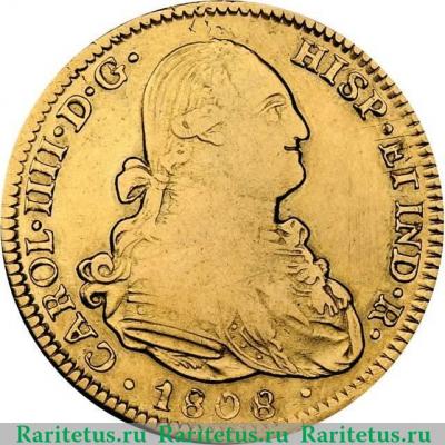 4 эскудо 1792-1808 годов   Мексика