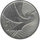 Реверс монеты 5 центов 1990 года   Новая Зеландия