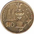 Реверс монеты 10 долларов 2002 года   Новая Зеландия